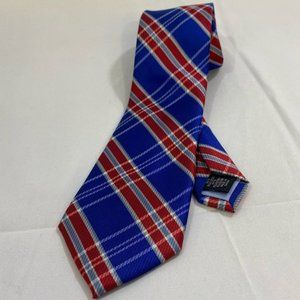 Red and Blue Plaid Neck Tie